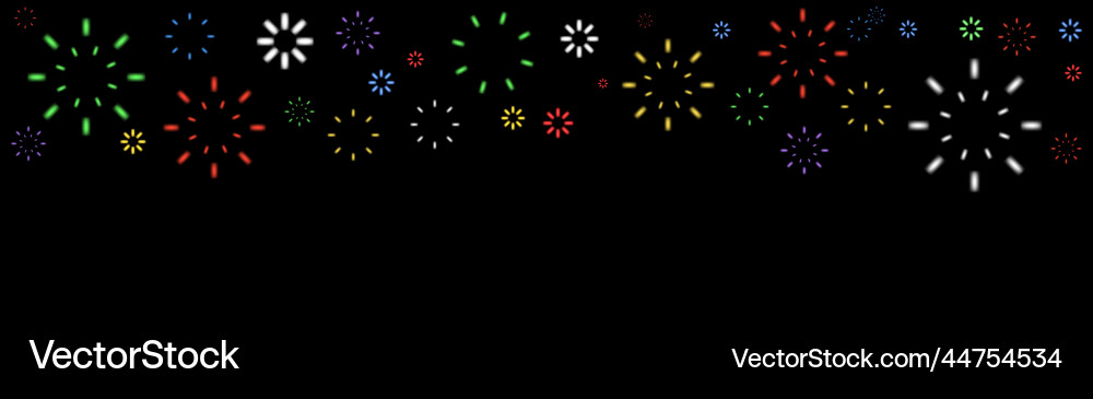 Set of color firework burst firecracker explosion vector image