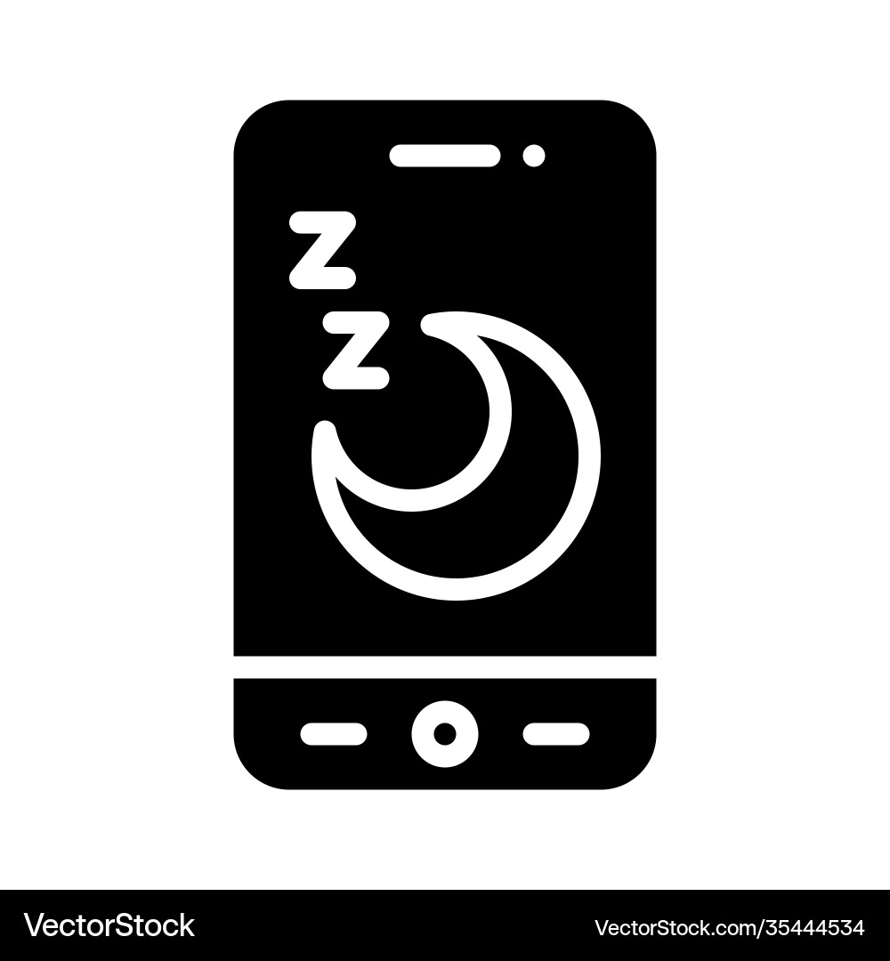 Sleep tracker app icon mobile application vector image