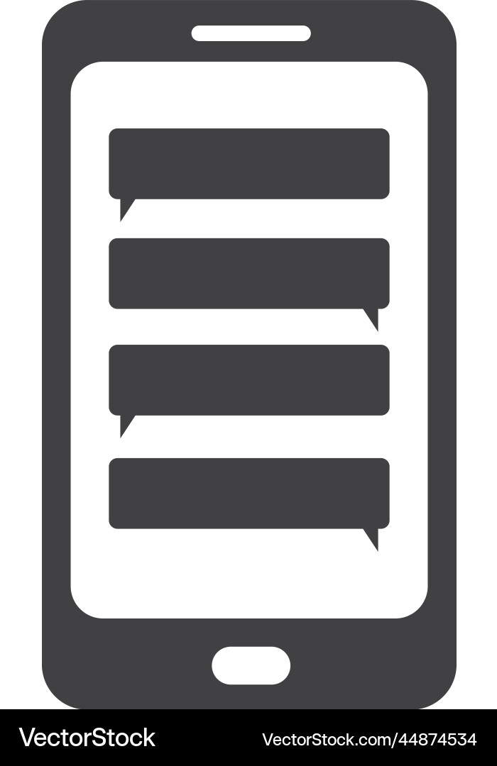 Smartphone and text box in minimal style Vector Image