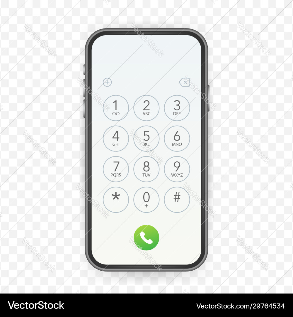 Smartphone Keypad Interface vector image