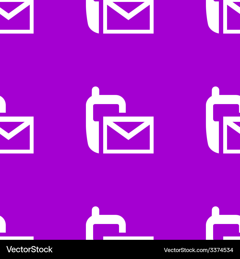 Sms web icon flat design seamless pattern Vector Image