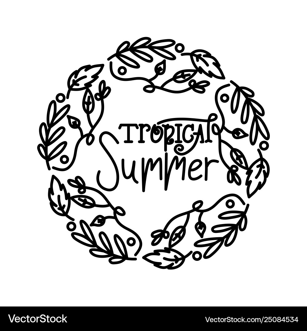 Summer script text template vector image