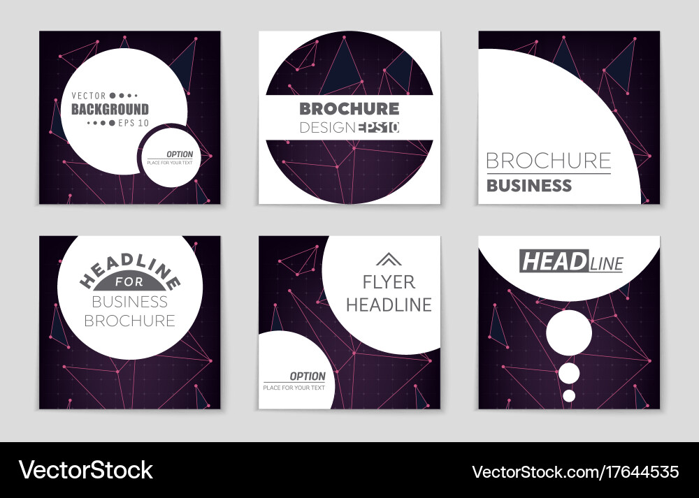Abstract layout background set for art Vector Image