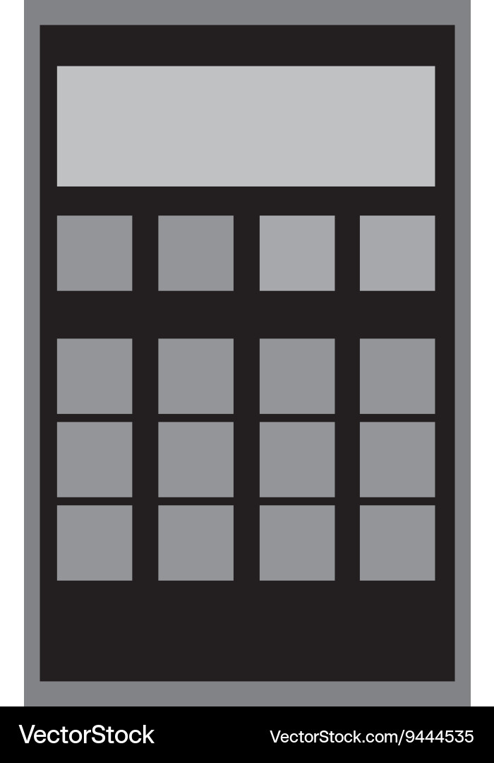 Calculator with grey buttons Vector Image