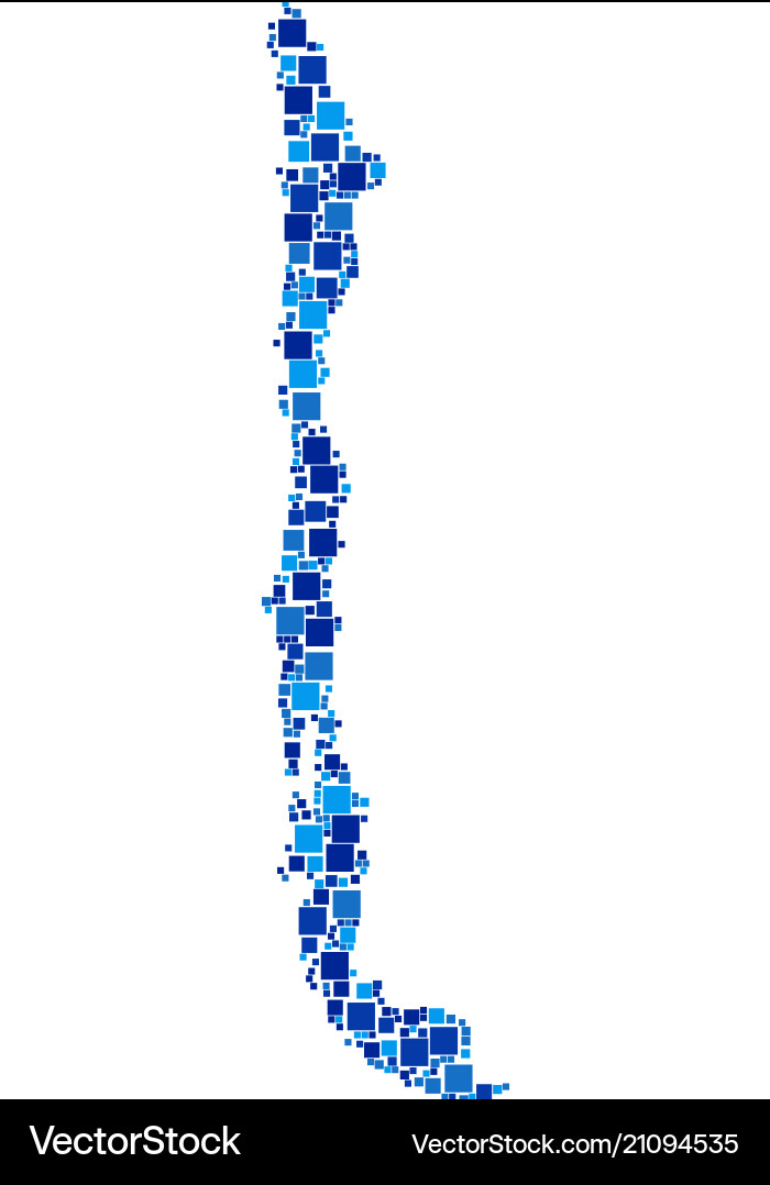 Chile map composition of pixels Chile map composition of pixels Vector Image
