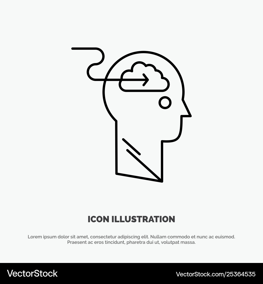 Cloud update download upload user line icon vector image