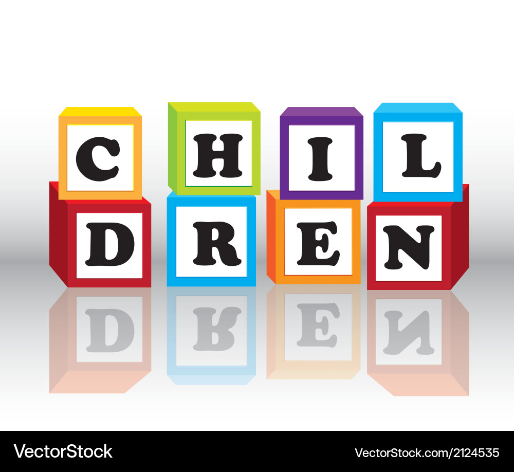 Colorful Building Blocks with Shadow vector image