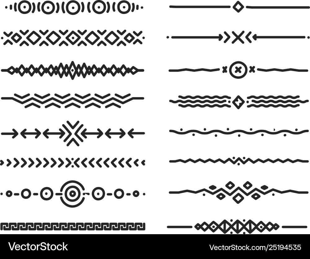 Doodle Border Elements - Hand Drawn vector image