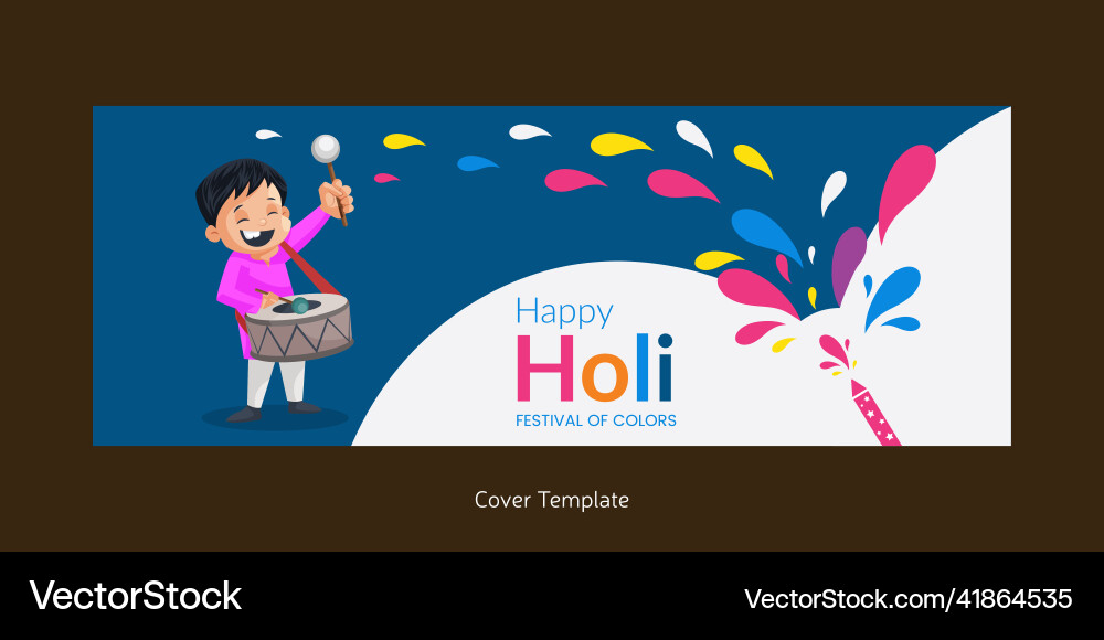 Happy holi cover page design Happy holi cover page design vektorbild