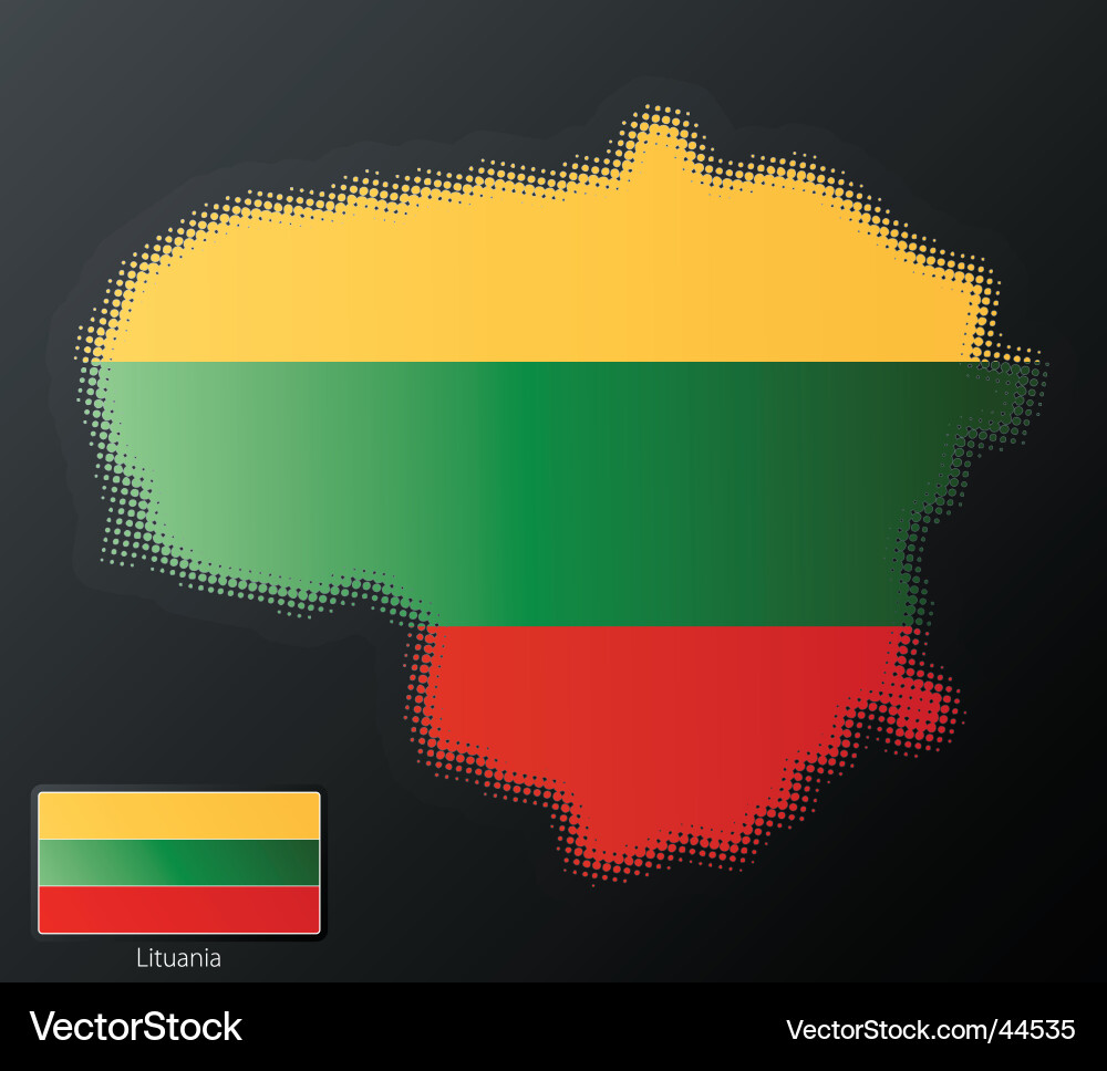 Lithuania map vector image