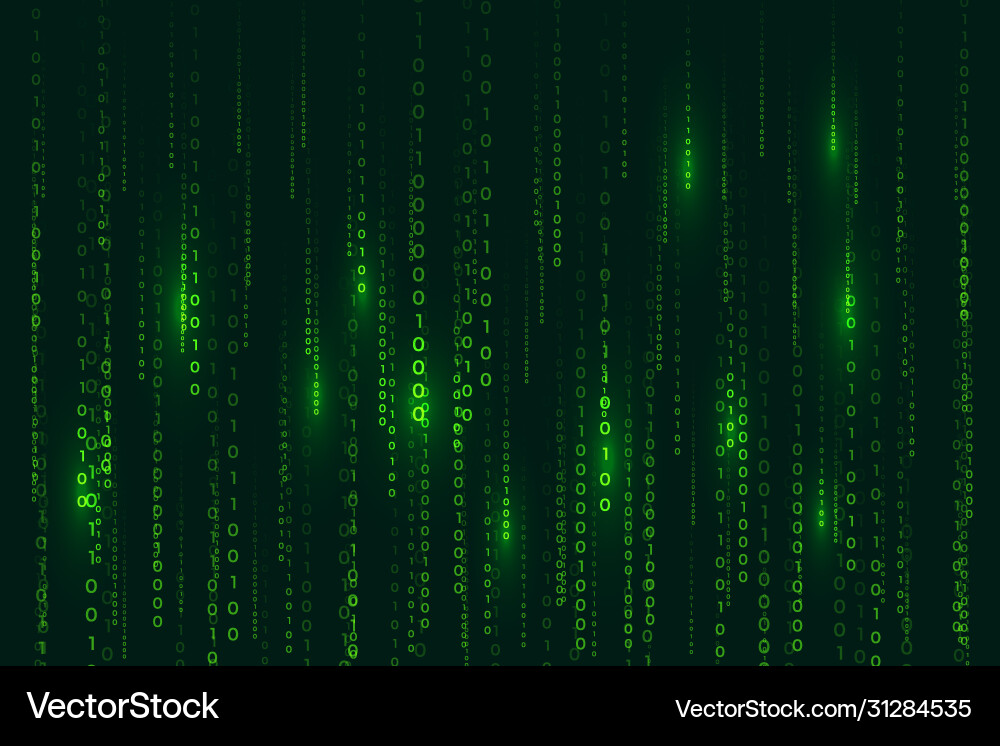 Matrix Digital Code Background vector image