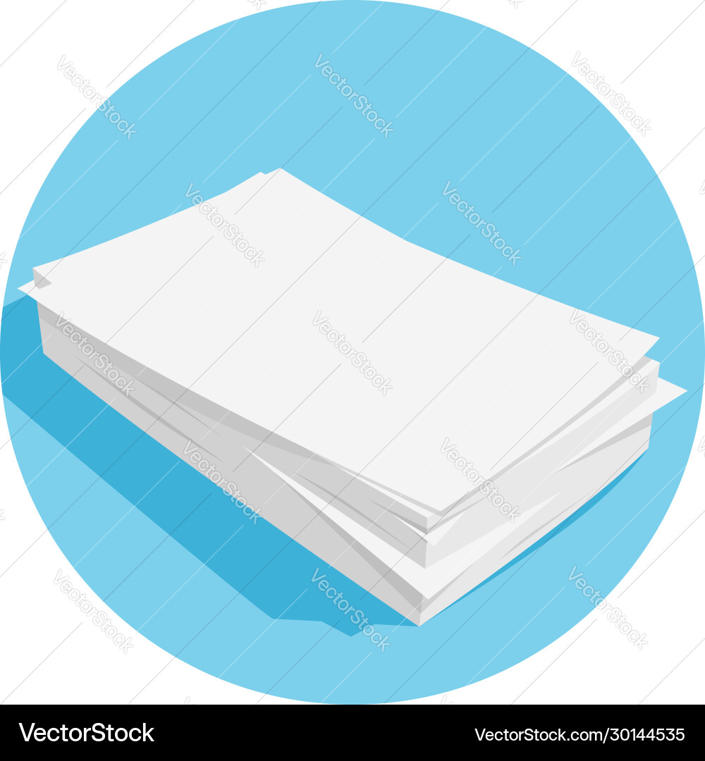 Paper stack in circle vector image