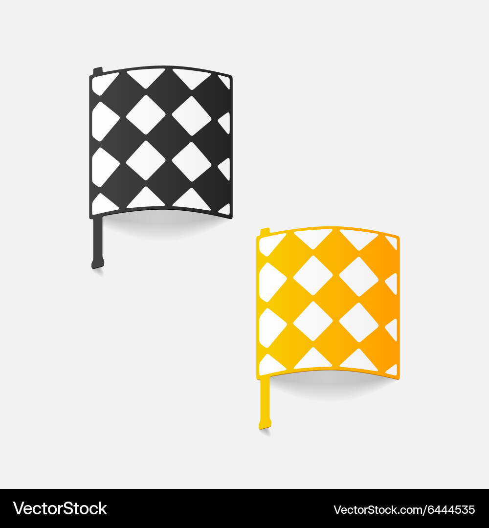 Realistic design element linesman flag Vector Image