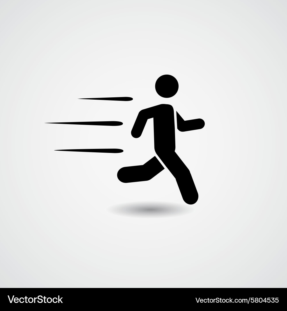 Running Icon Set vector image