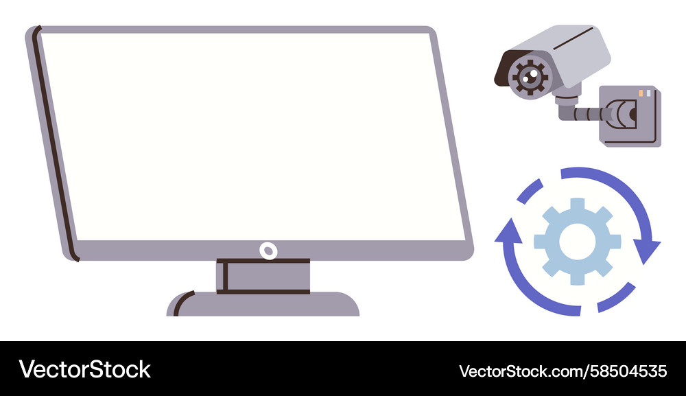 Security Monitoring System Vector Image