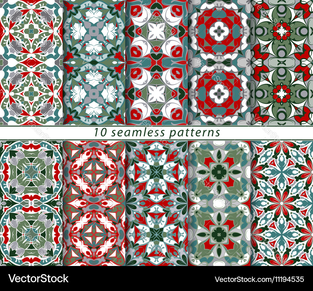 Set of seamless patterns Vector Image