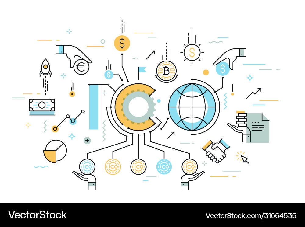 Thin line concept Thin line concept vector image