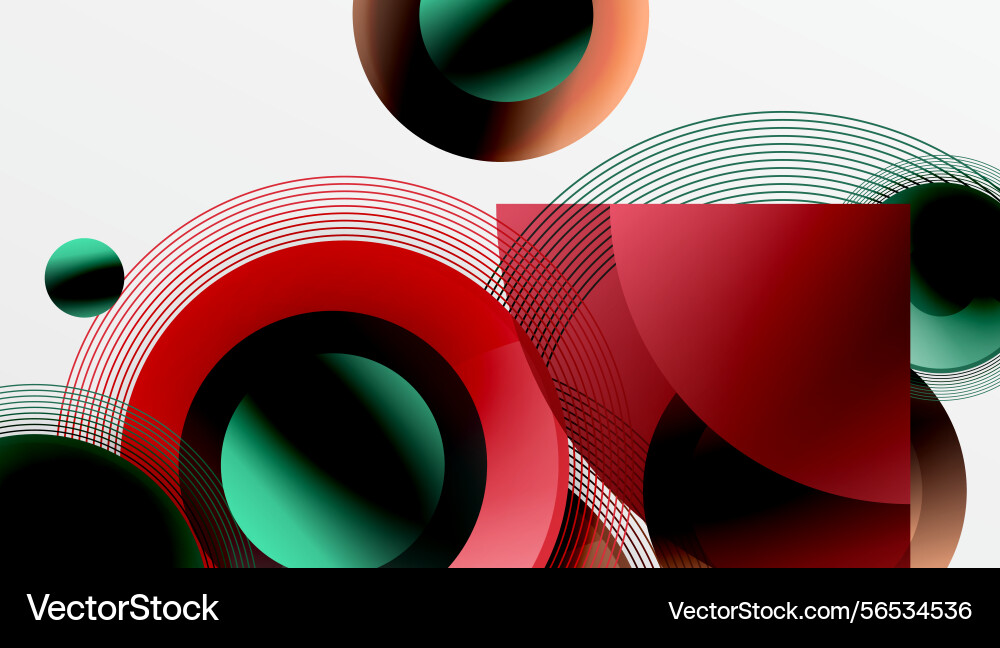 Abstract composition featuring overlapping Vector Image