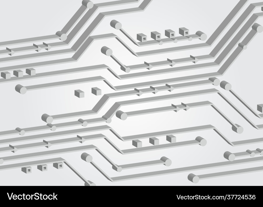 Circuit technology background with hi-tech Vector Image