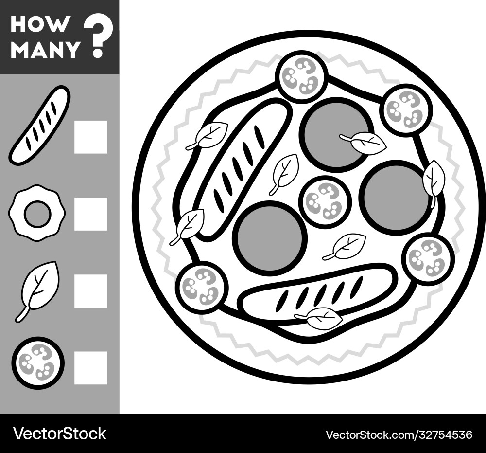 Counting game for children count how many vector image