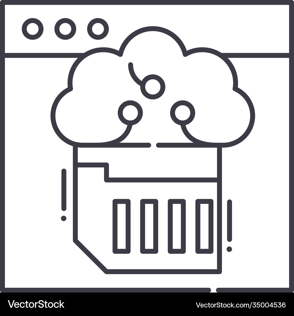 Embed icon linear isolated thin Embed icon linear isolated thin vector image