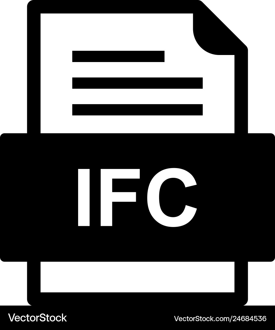 Ifc file document icon vector image