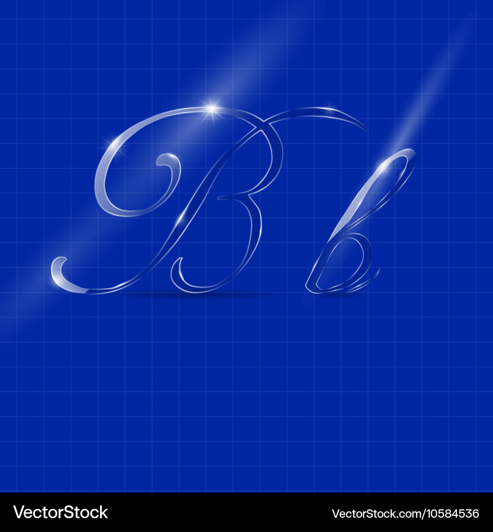 Letter b in italics writing Vector Image