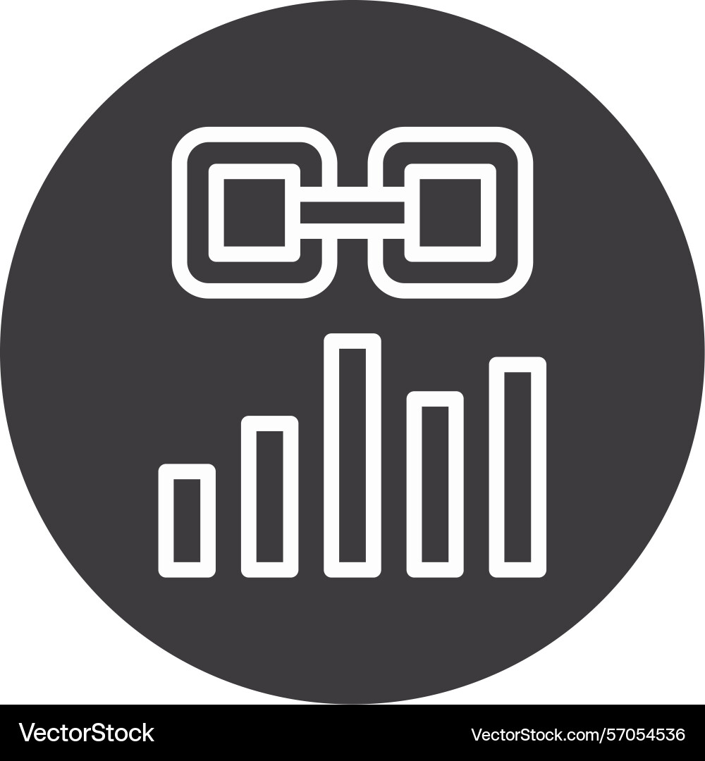 Link line circle style icon design Vector Image