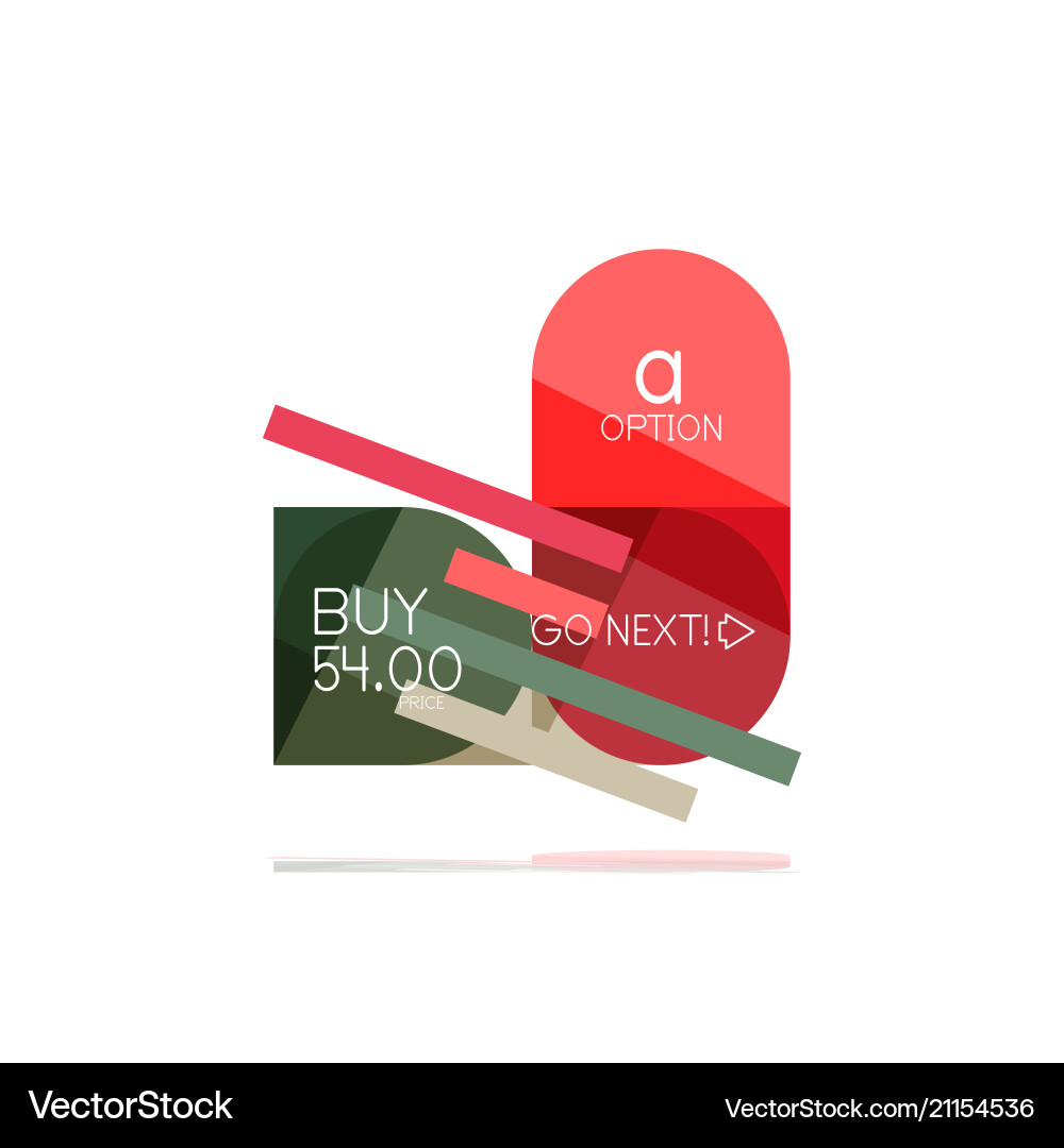 Minimal flat clean abstract option step Minimal flat clean abstract option step vector image