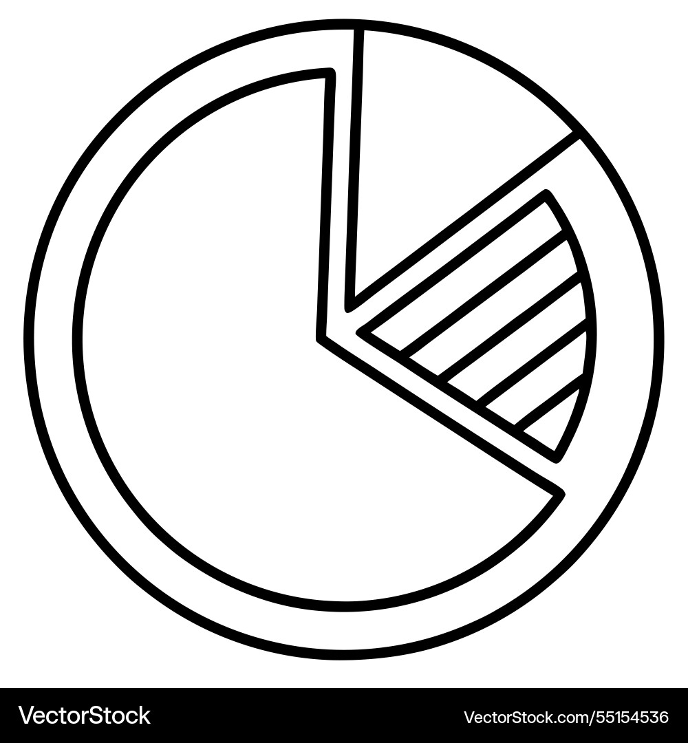Modern pie chart analytics icon for data Vector Image