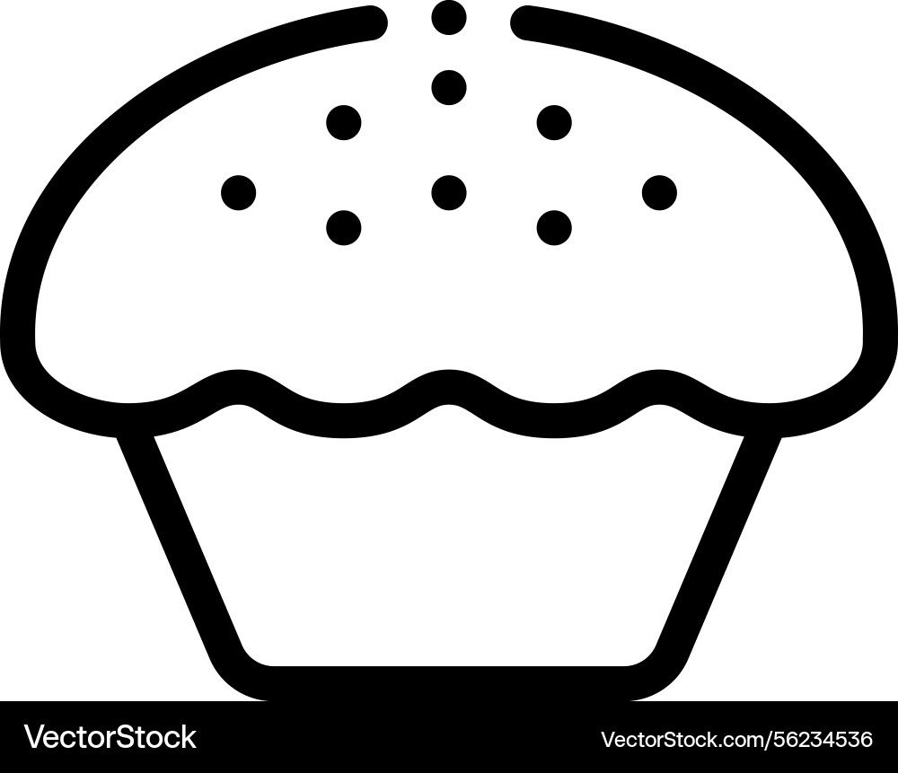 Pie icon thin linear style design isolated Vector Image