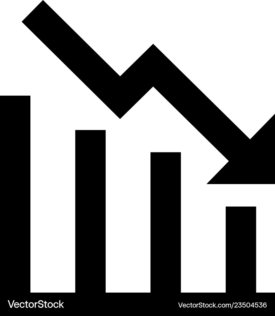 Reduce progress icon vector image