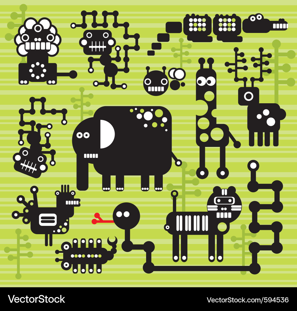 Robot characters Vector Image