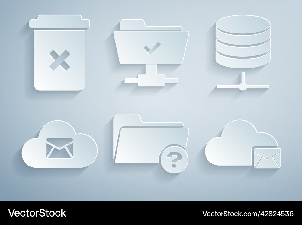 Set unknown directory server data web hosting Set unknown directory server data web hosting vector image