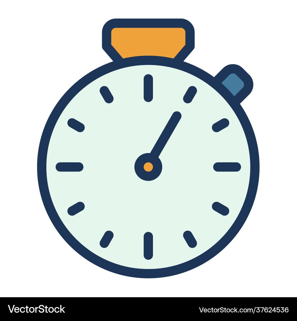 Timer speed stopwatch time single isolated icon Timer speed stopwatch time single isolated icon vector image