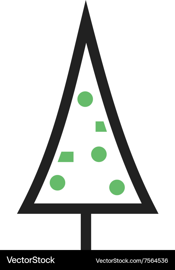 Tree in snow vector image