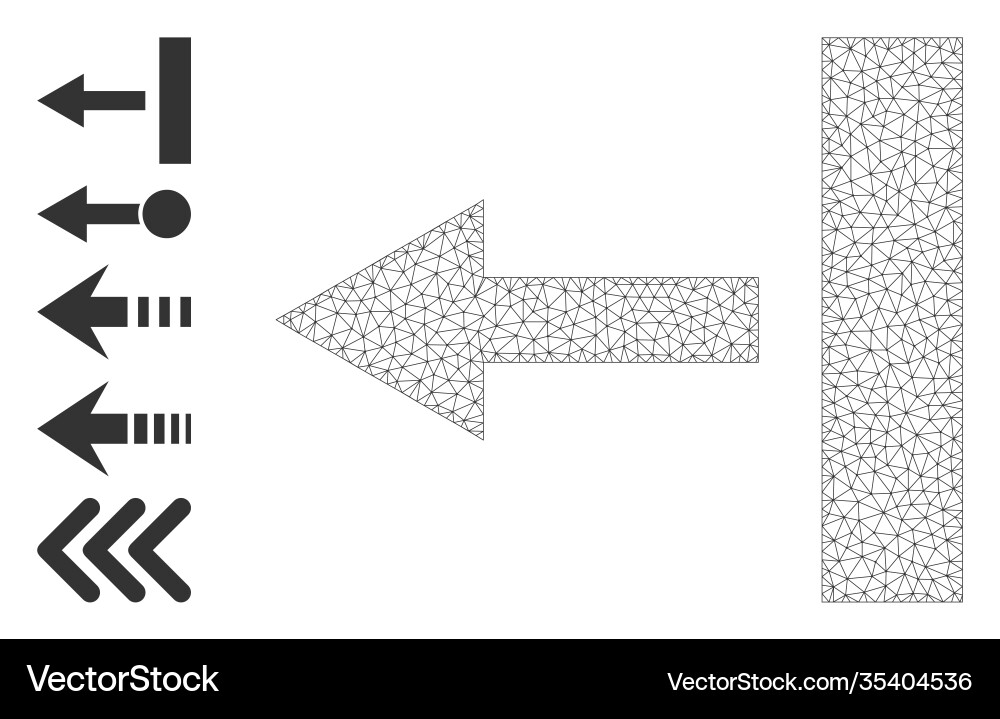 Web mesh pull left icon with simple pictograms Web mesh pull left icon with simple pictograms Vector Image