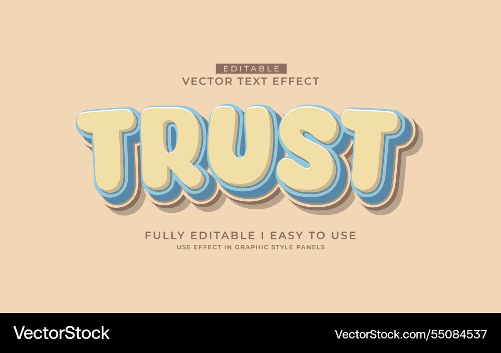 3d editable text effect typography style template 3d editable text effect typography style template vector image