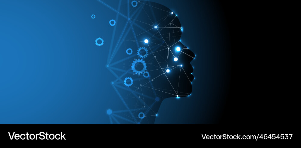 Artificial intelligence technology web background Artificial intelligence technology web background Vector Image
