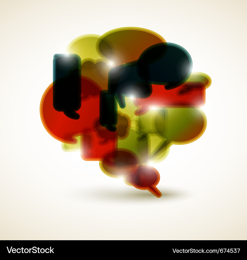 Big speech bubble vector image
