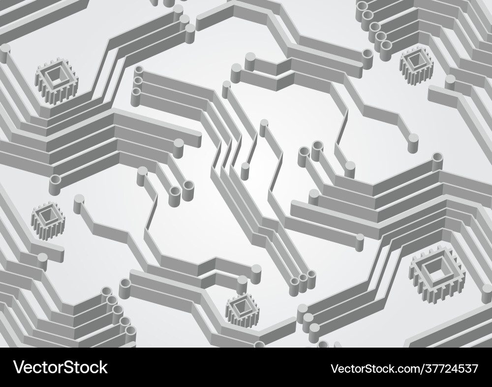 Circuit technology background with hi-tech Circuit technology background with hi-tech vector image
