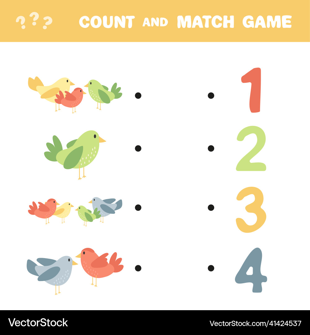 Counting game for preschool children count Counting game for preschool children count vector image