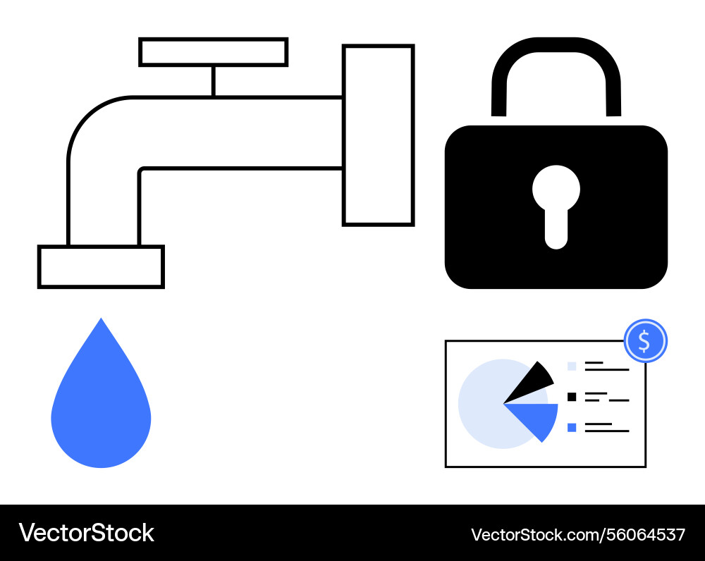 Data privacy and security represented through Data privacy and security represented through vector image