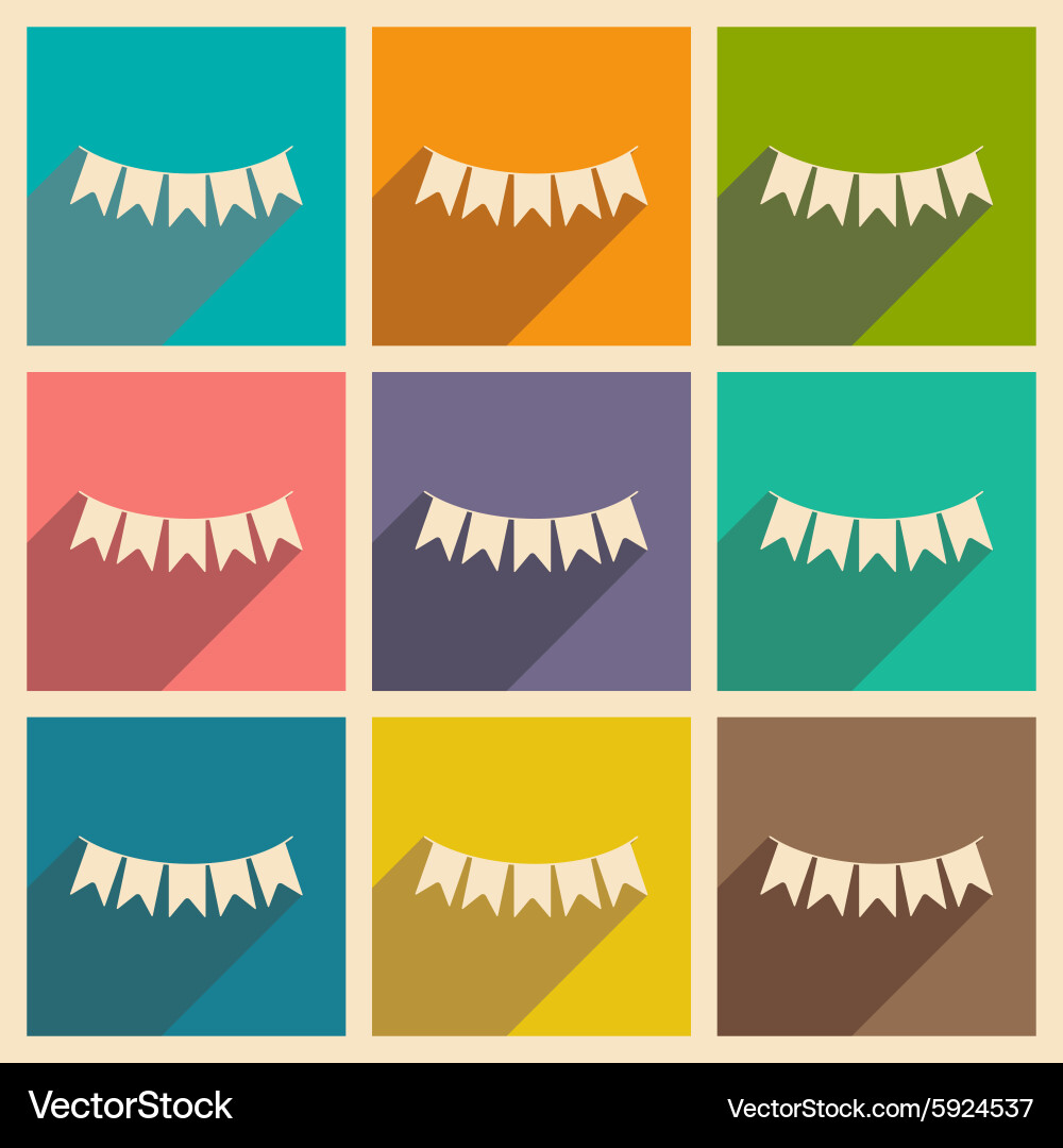 Flat with shadow concept and mobile application Vector Image