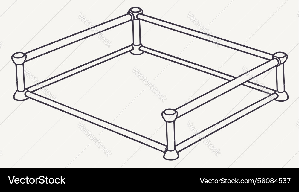 Isometric Frame Structure Vector Image