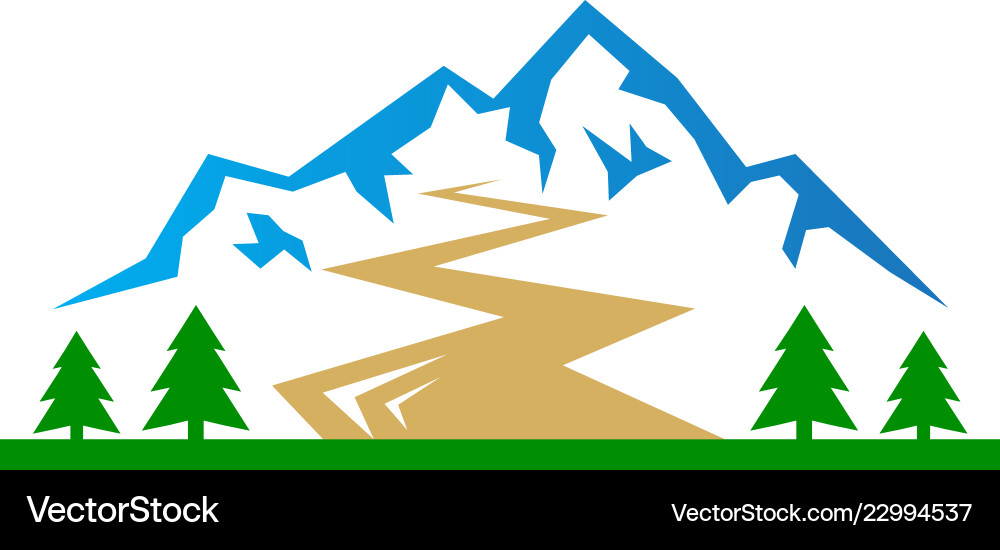 Mountain Peak Logo - Pine Tree Royalty Free Vector Image