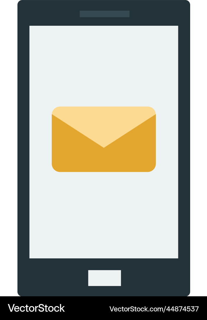 Smartphone with email messages in minimal style Smartphone with email messages in minimal style Vector Image