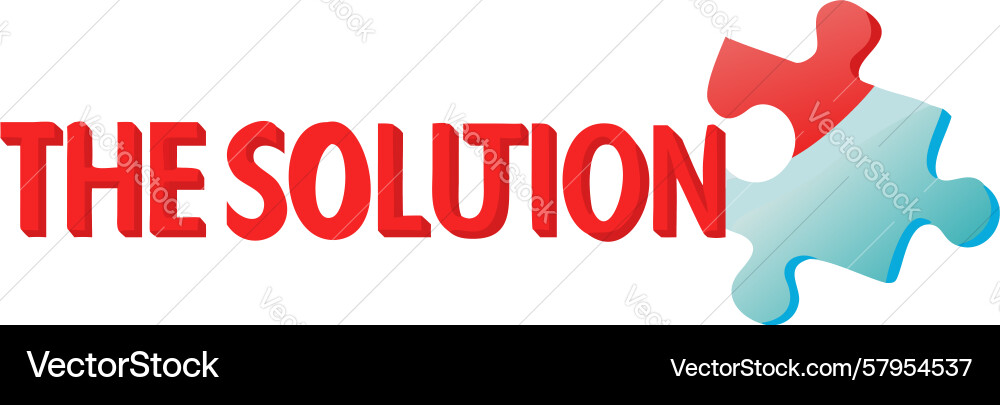 Solution Puzzle Concept Vector Image