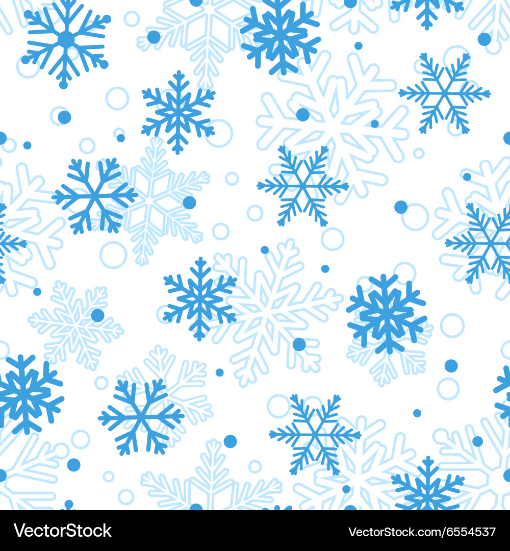 Winter Snowflake Pattern vector image