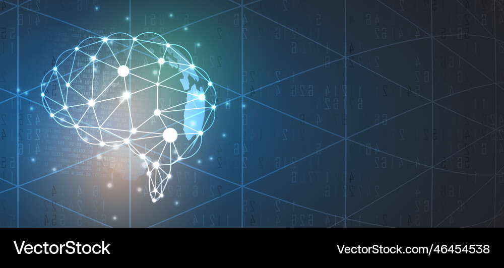 Artificial intelligence technology web background Artificial intelligence technology web background vector image